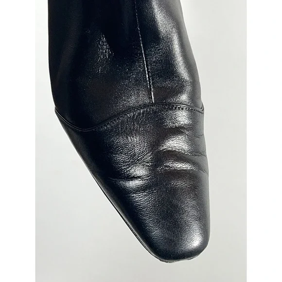 Louis Vuitton Boots Womens 7.5 Black Leather Designer Luxury Ankle Boots - Picture 7 of 16